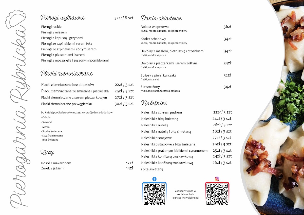 Menu Pierogarnia Rybnicka-1