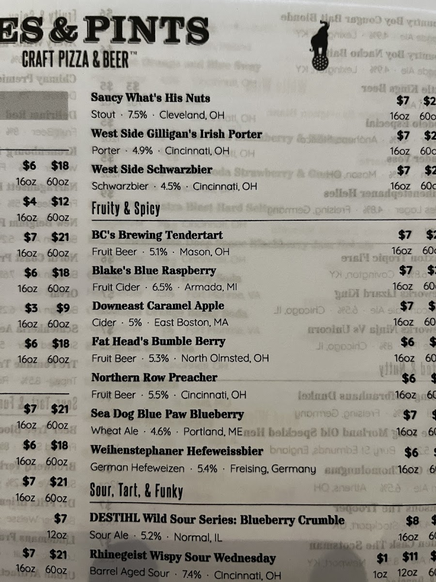 Menu Pies & Pints - Cincinnati, Oh (Liberty Center)-4