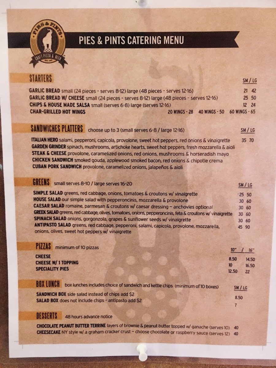 Menu Pies & Pints - Noblesville, In-7