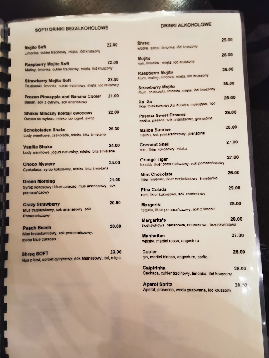 Menu Pijalnia Czekolady 'czekolada I Zdrój'.-10