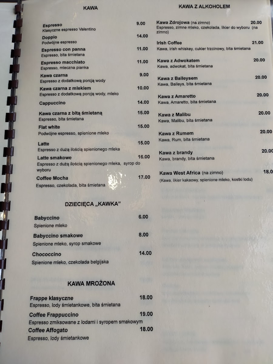 Menu Pijalnia Czekolady 'czekolada I Zdrój'.-2