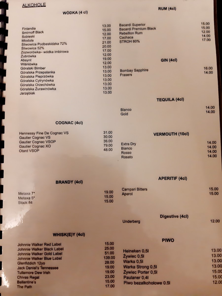 Menu Pijalnia Czekolady 'czekolada I Zdrój'.-3