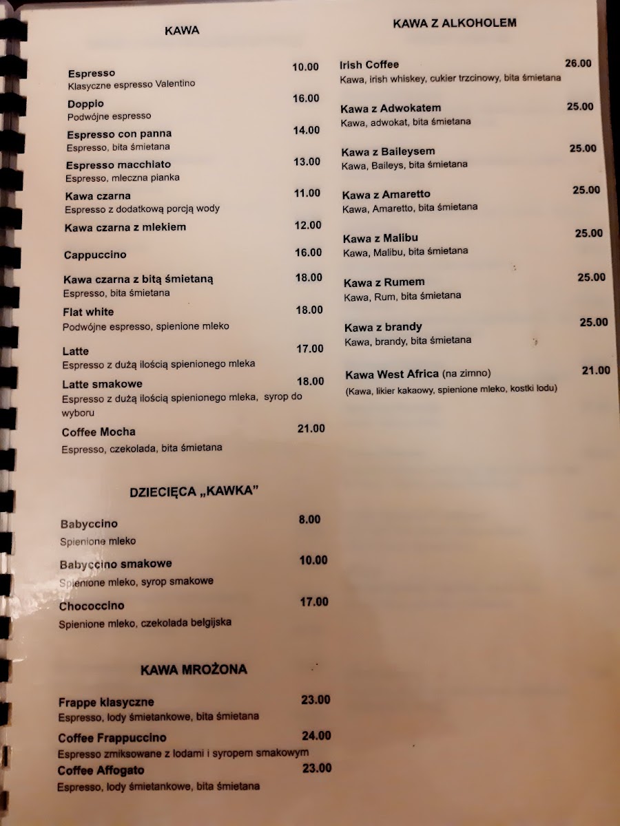 Menu Pijalnia Czekolady 'czekolada I Zdrój'.-6