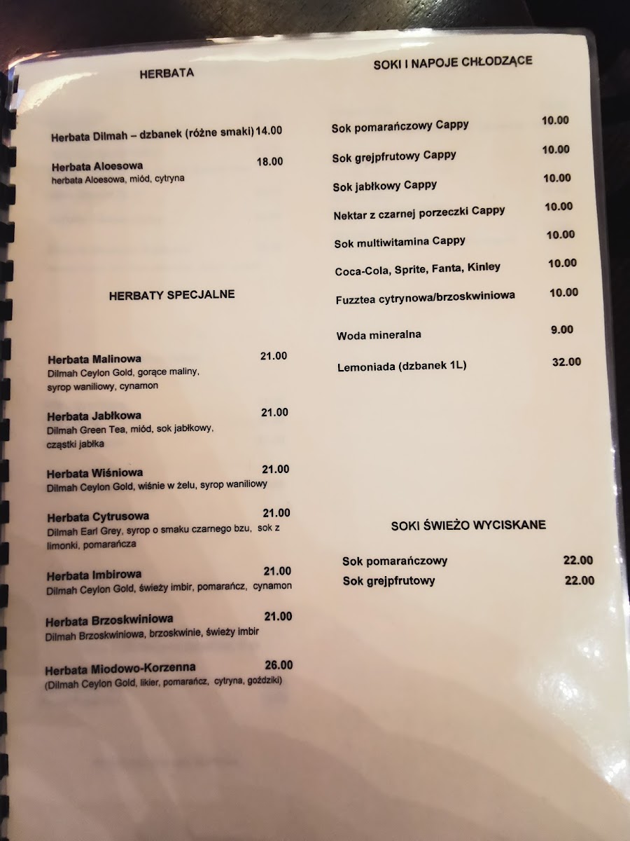 Menu Pijalnia Czekolady 'czekolada I Zdrój'.-9