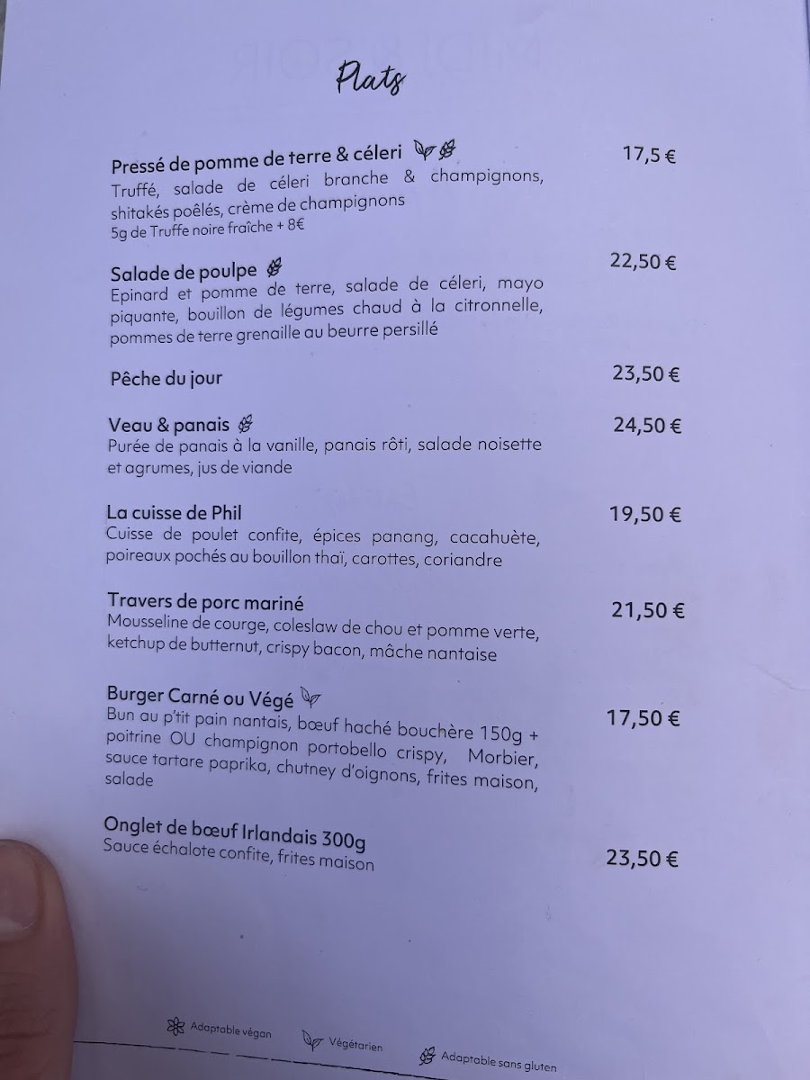 Menu Pilgrim Restaurant Nantes-1
