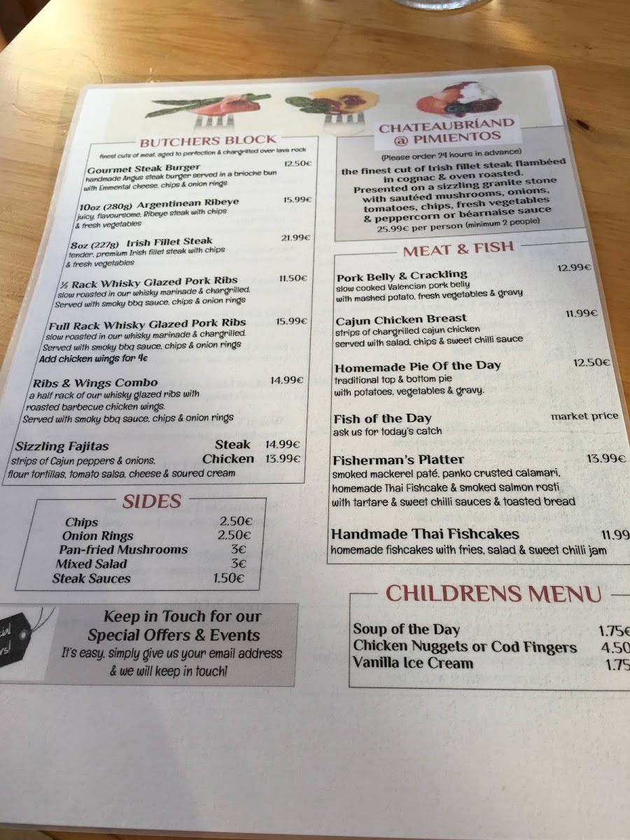 Menu Pimientos Restaurant, Terrace & Wine Shop-1