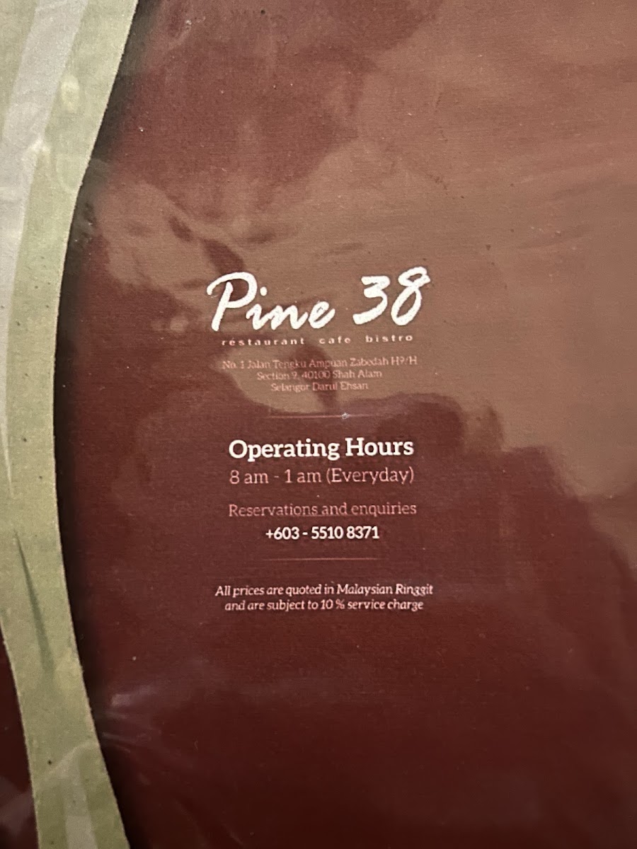 Menu Pine 38 Restaurant-6
