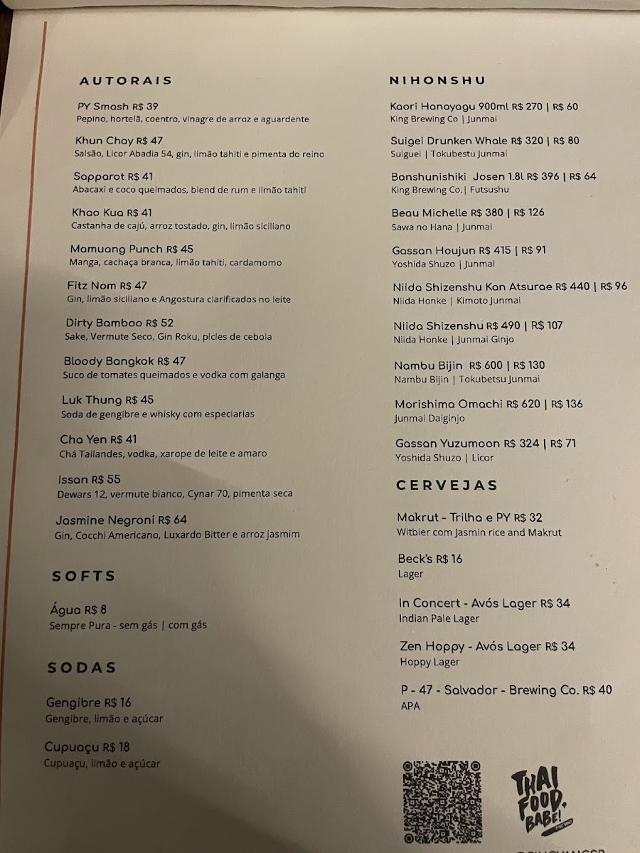 Menu Ping Yang Thai Bar & Food-1