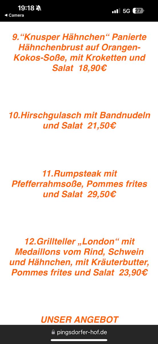 Menu Pingsdorfer Hof Restaurant Mit Biergarten-10