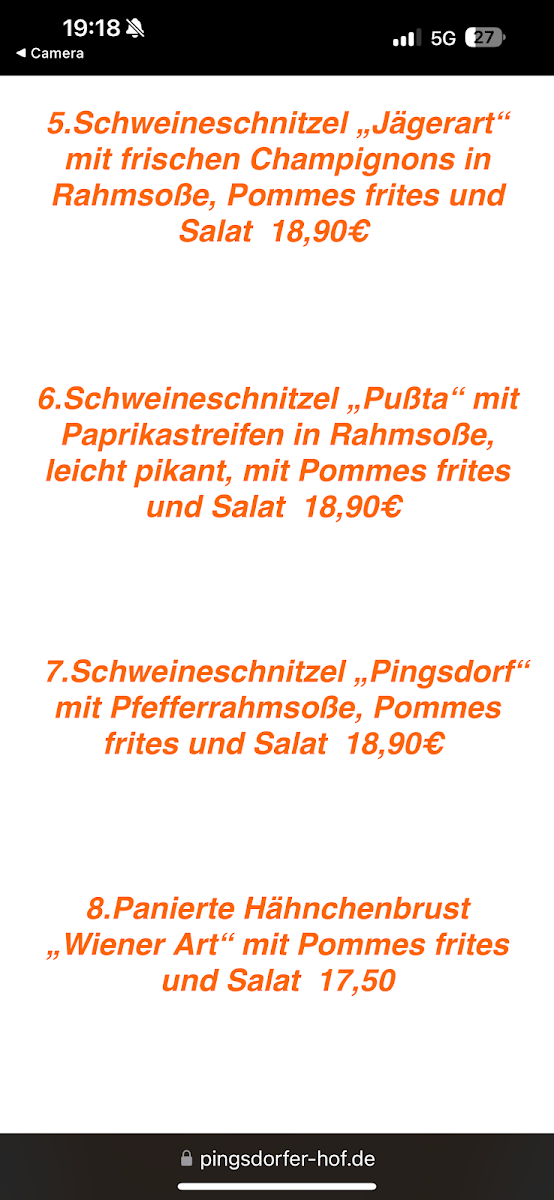 Menu Pingsdorfer Hof Restaurant Mit Biergarten-9