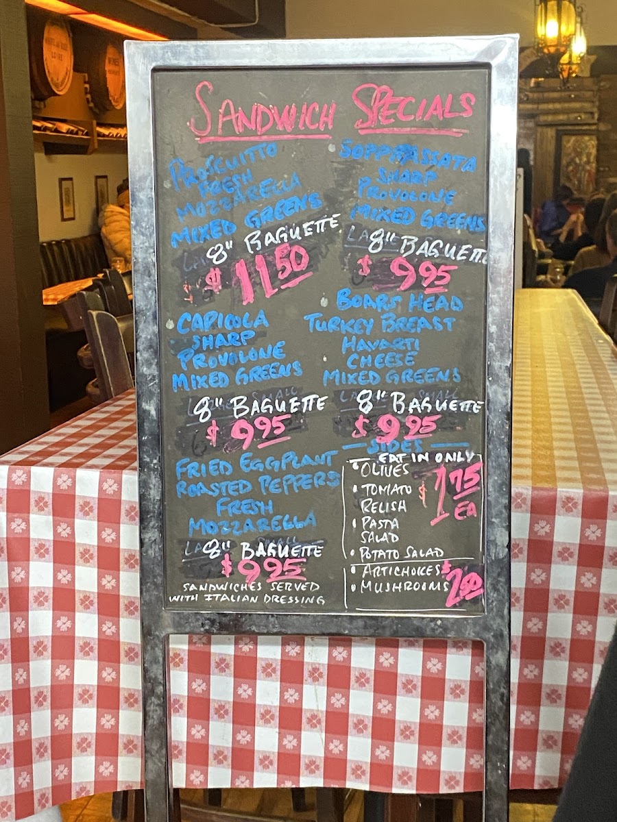 Menu Pinocchio Restaurant-1