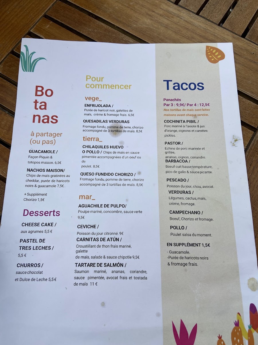 Menu Piquin-7