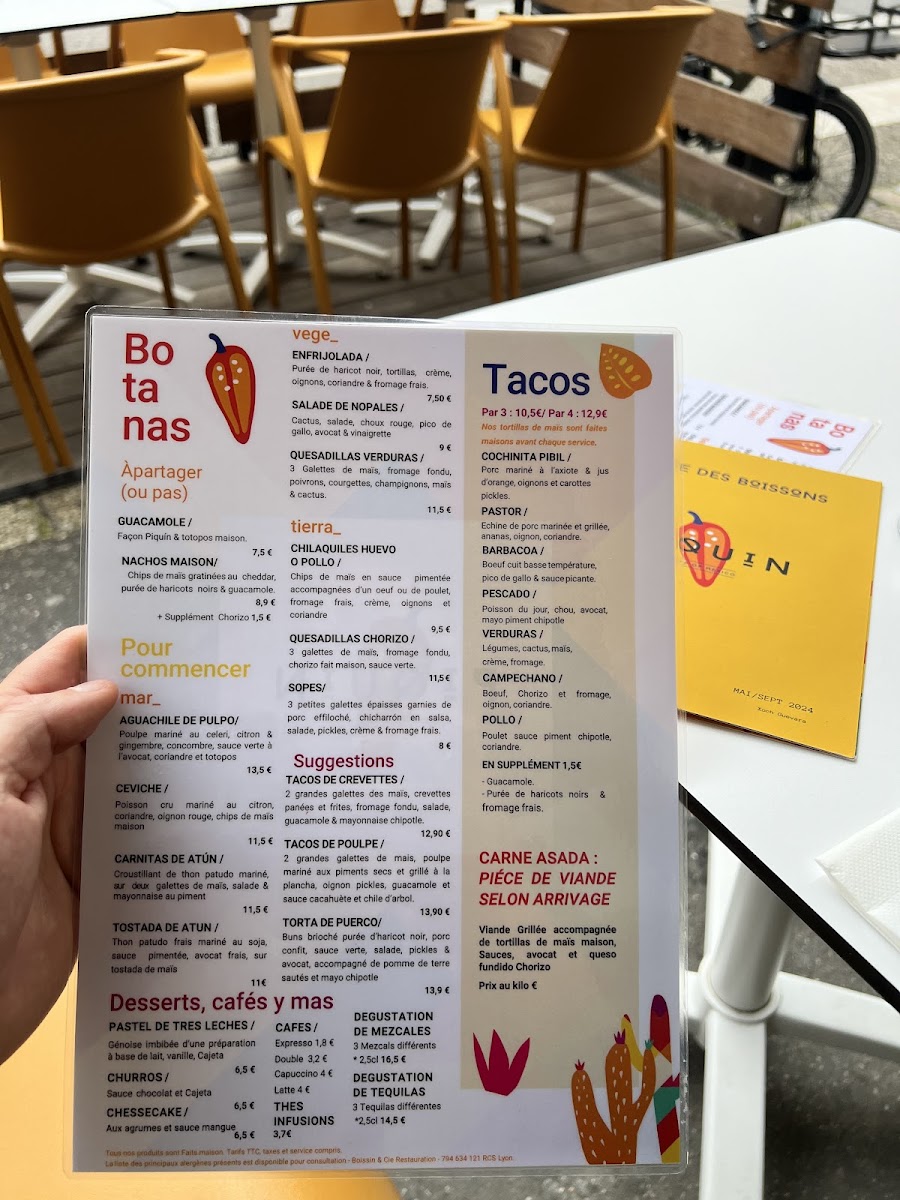 Menu Piquin-8