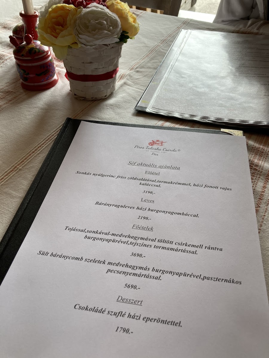 Menu Piros Talicska Csárda-1