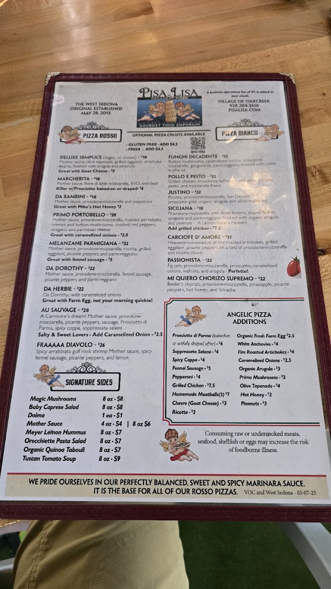 Menu Pisa Lisa-2