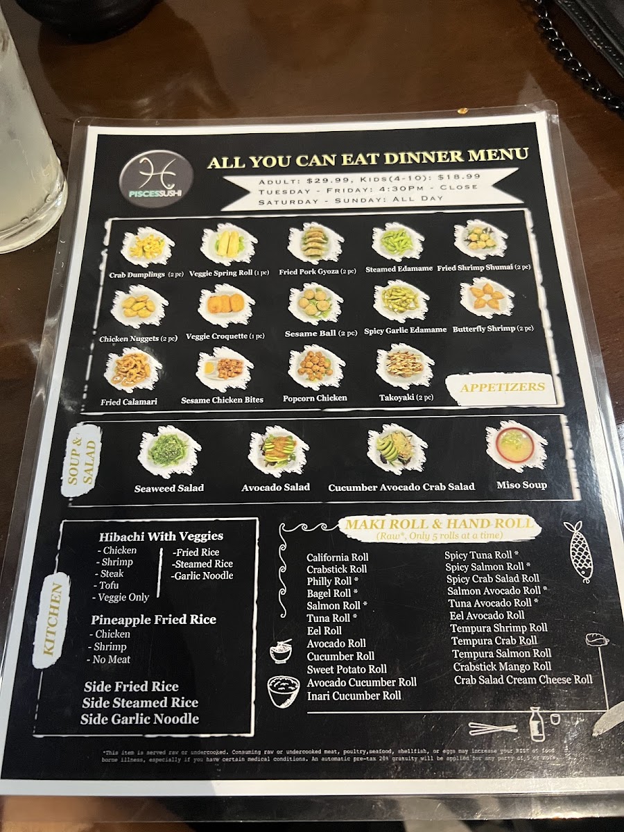 Menu Pisces Sushi Bar And Lounge-4