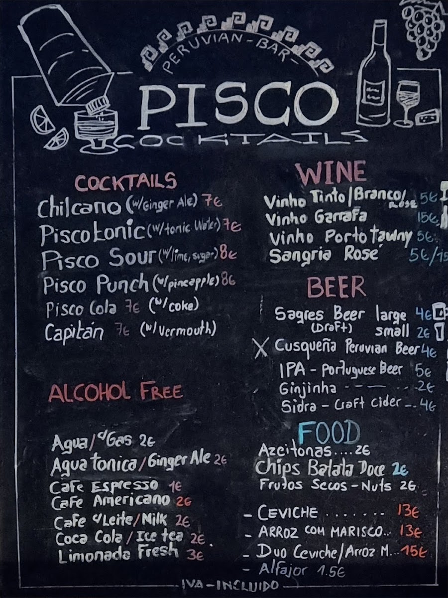 Menu Pisco Peruvian Bar-3