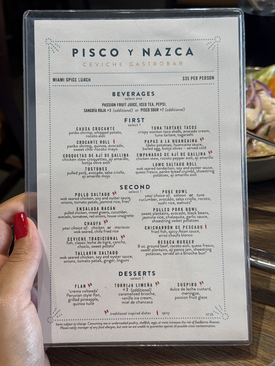 Menu Pisco Y Nazca Ceviche Gastrobar-5