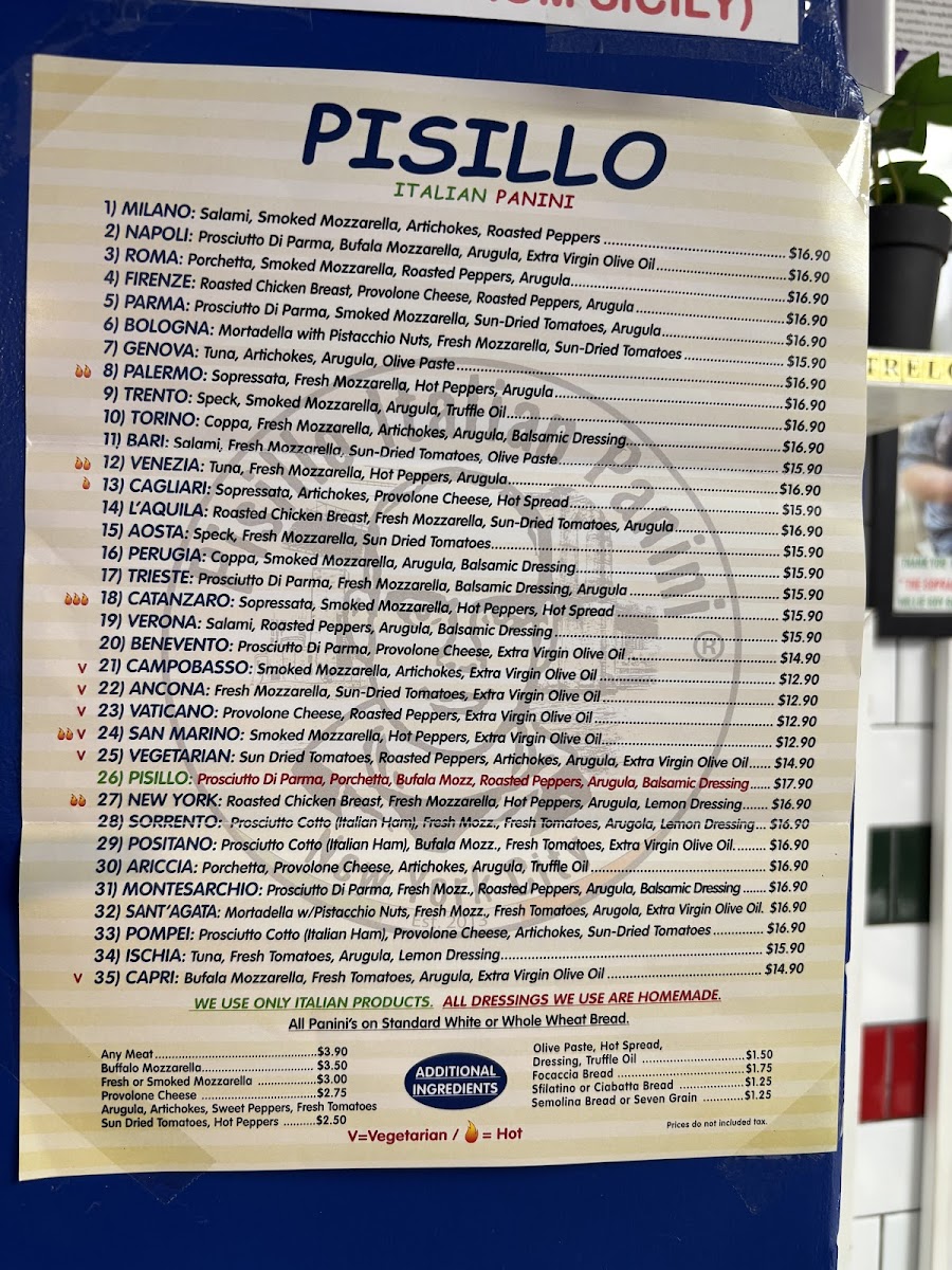 Menu Pisillo Italian Panini-10
