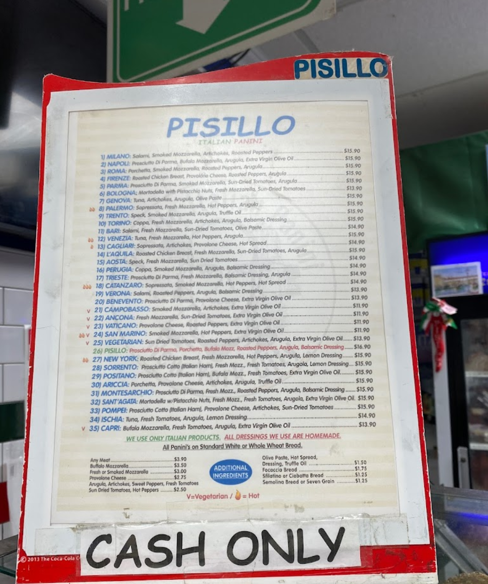 Menu Pisillo Italian Panini-2