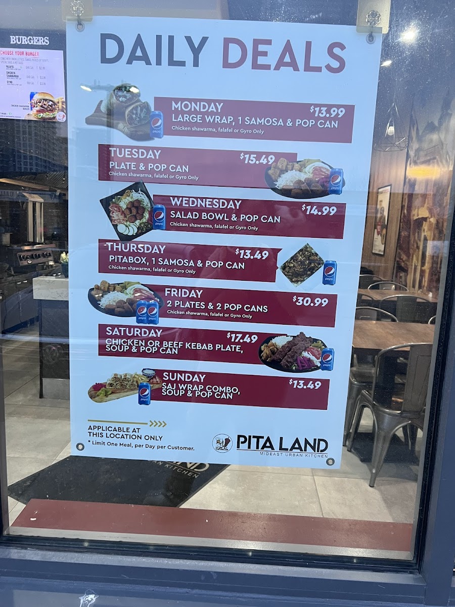 Menu Pita Land Shawarma - Atkinson Thornhill-1