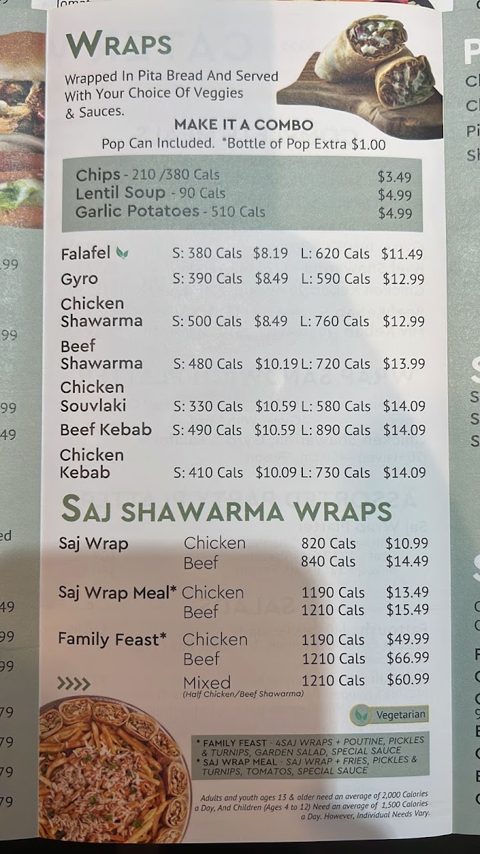 Menu Pita Land Shawarma - Atkinson Thornhill-2