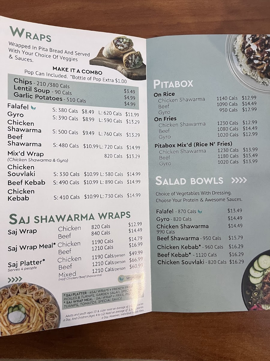 Menu Pita Land Shawarma - Burnhamthorpe-2
