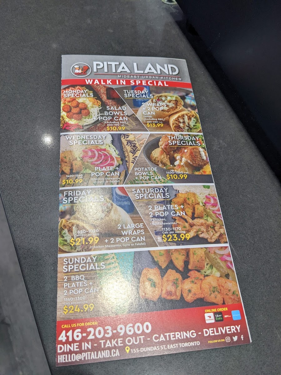 Menu Pita Land Shawarma - Pace Condos-3