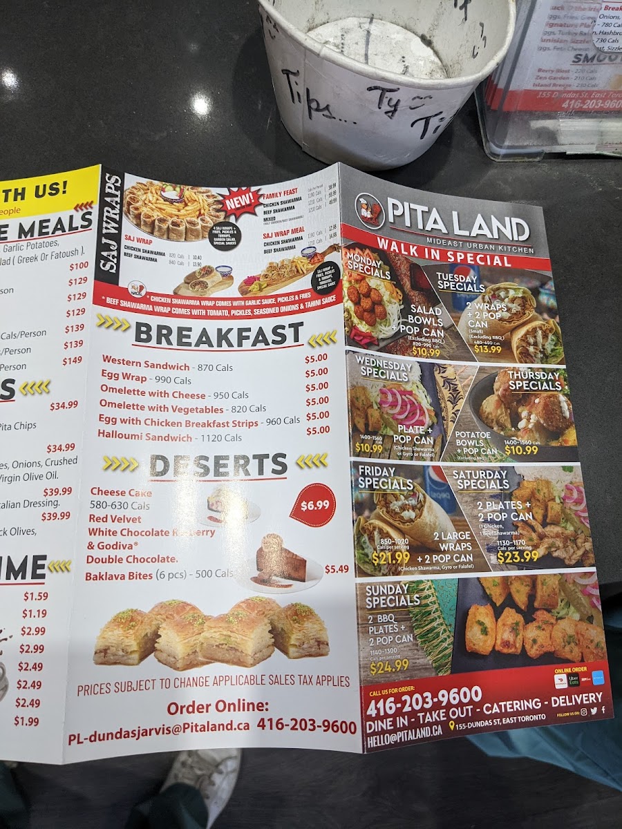 Menu Pita Land Shawarma - Pace Condos-7