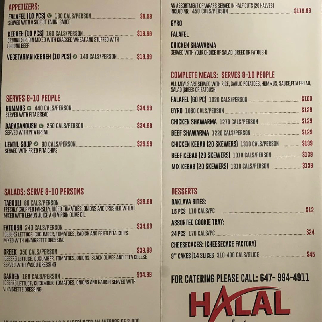 Menu Pita Land Shawarma - Rexdale-2
