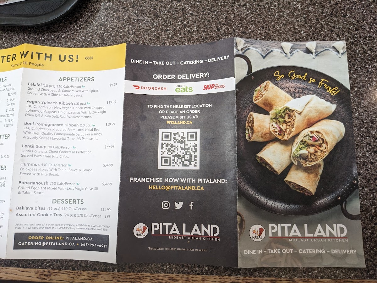 Menu Pita Land Shawarma - Rexdale-3