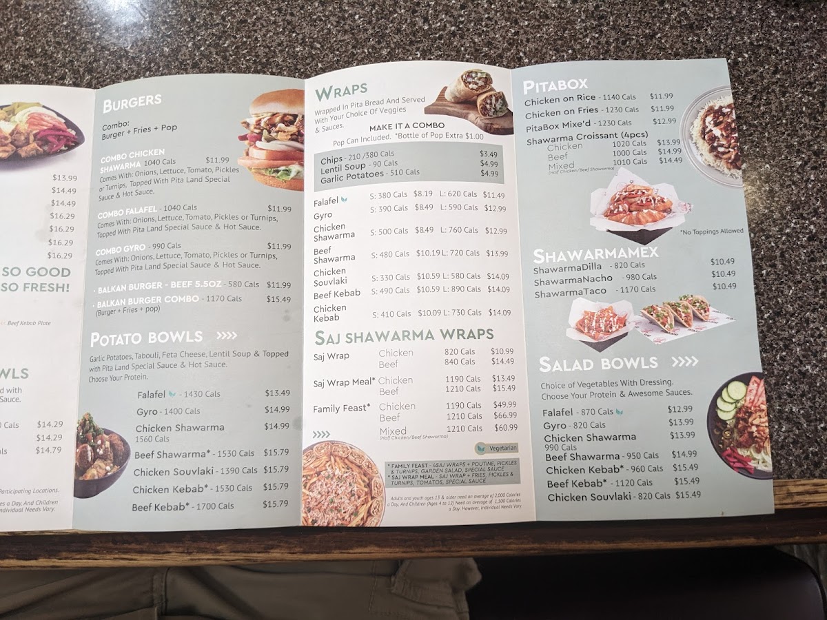 Menu Pita Land Shawarma - Rexdale-4