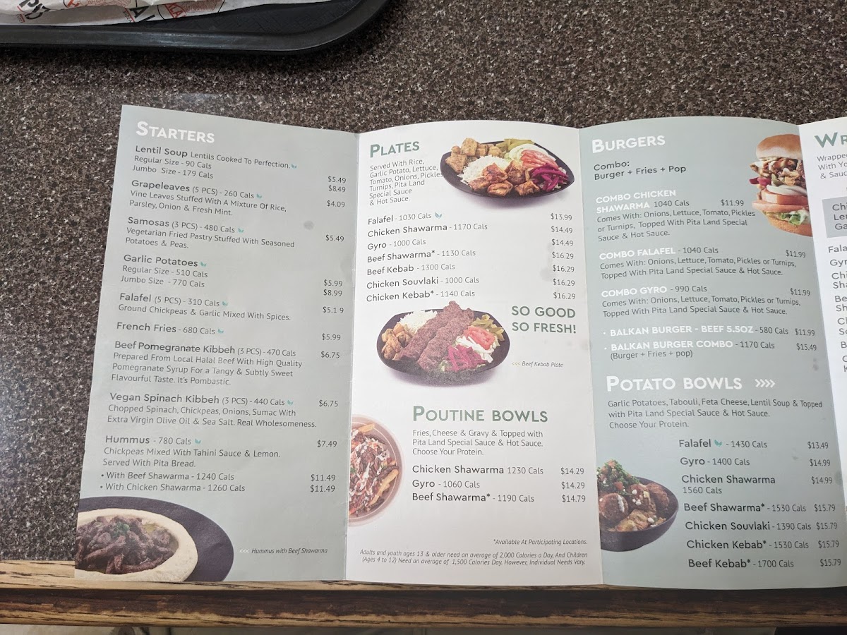 Menu Pita Land Shawarma - Rexdale-5