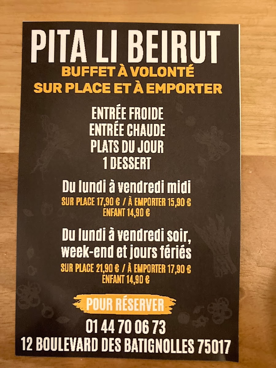 Menu Pita Li Beirut-1