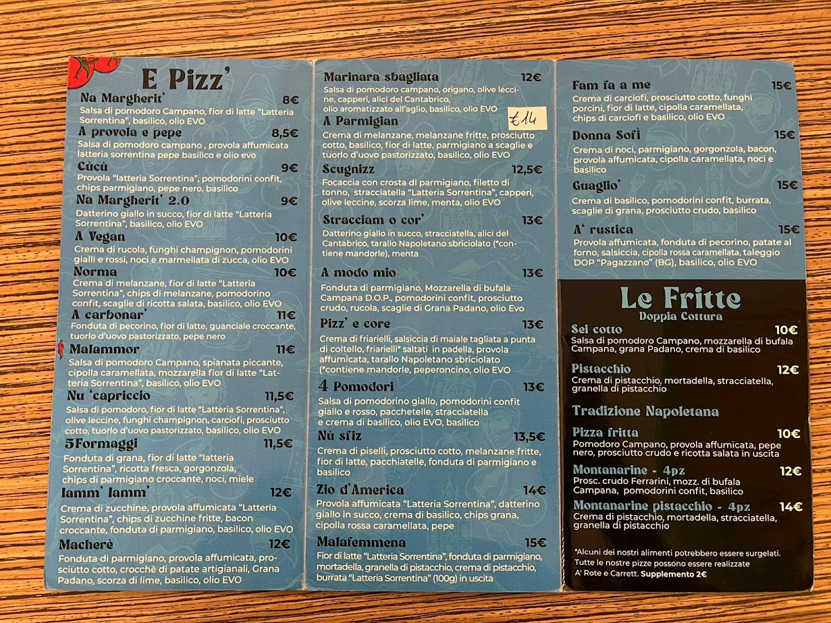 Menu Pizz’ E Core ( Tradizione Napoletana)-1