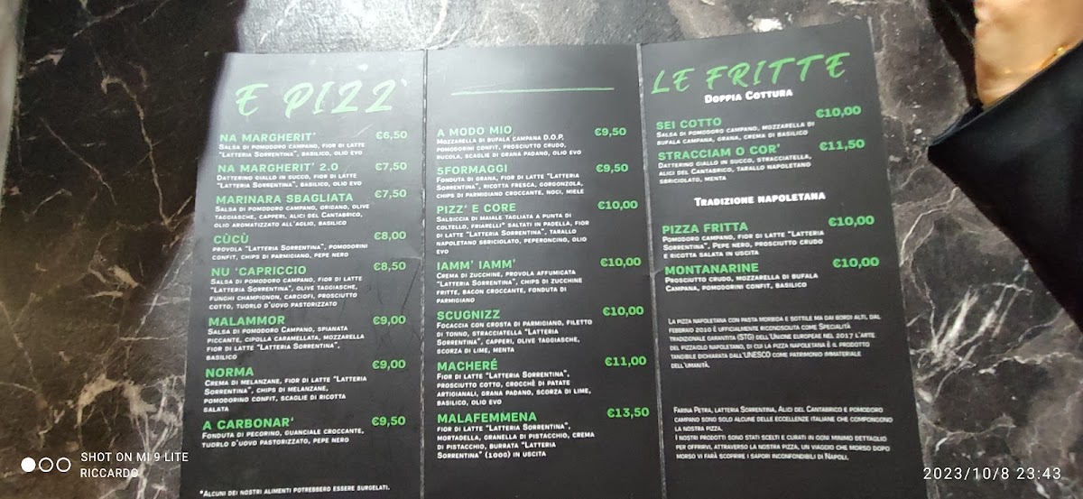 Menu Pizz’ E Core ( Tradizione Napoletana)-4