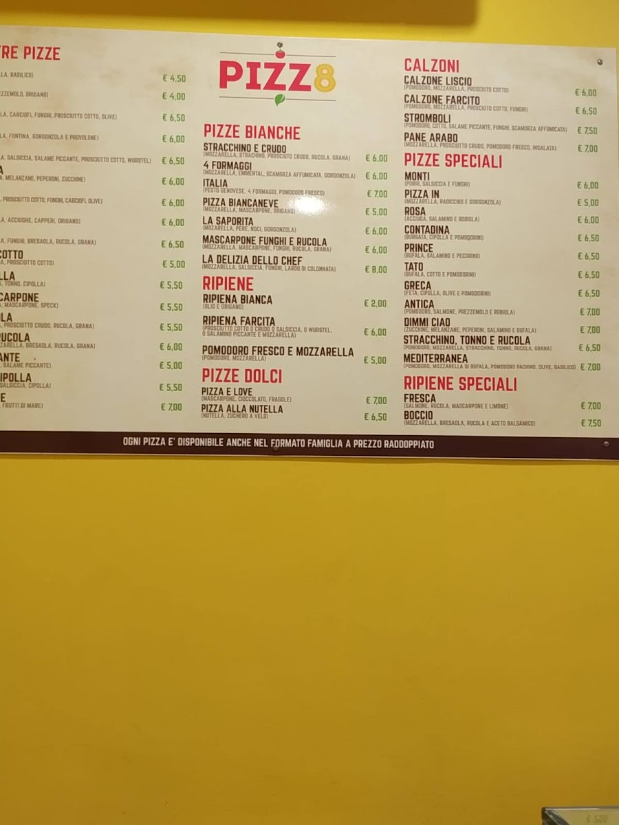 Menu Pizz8 - Fucecchio-1
