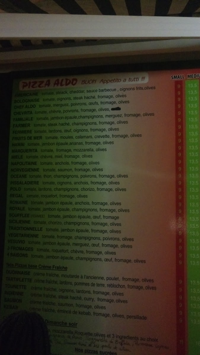Menu Pizza Aldo Cluny-7