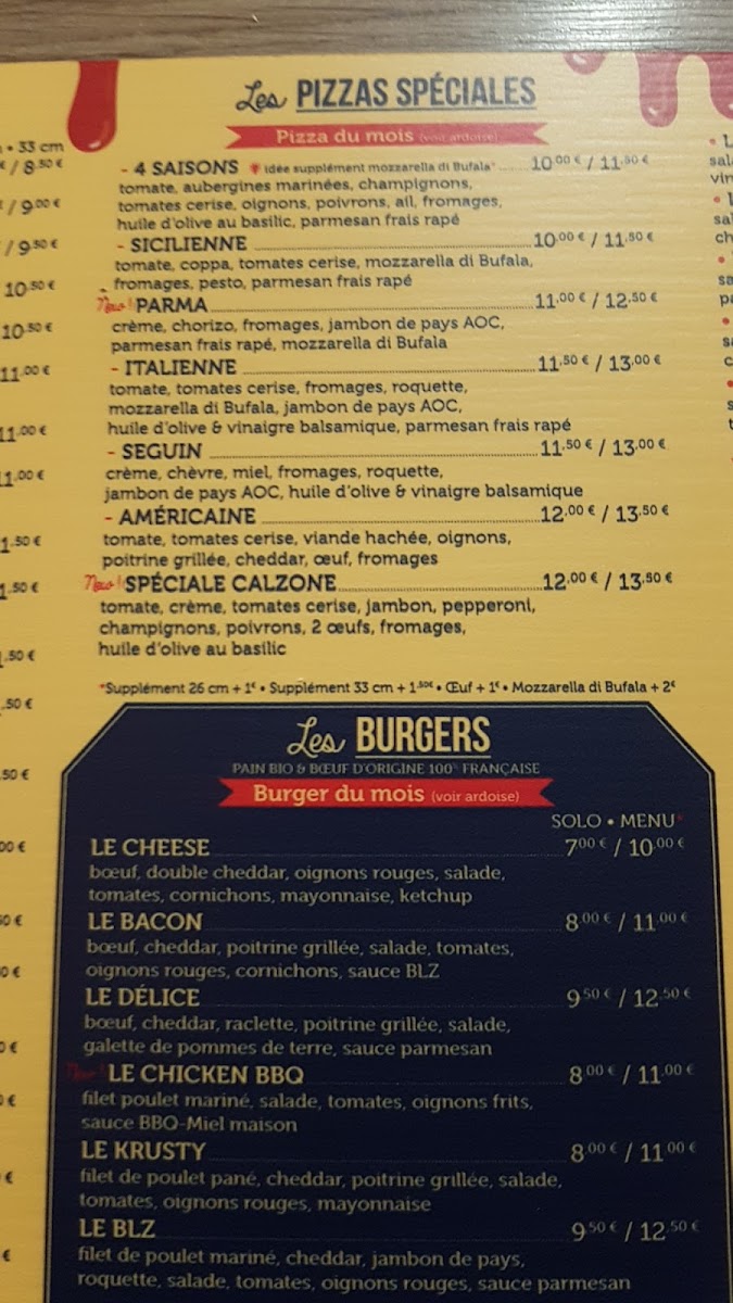 Menu Pizza Au Feu De Bois Casa Beluza Blz-10