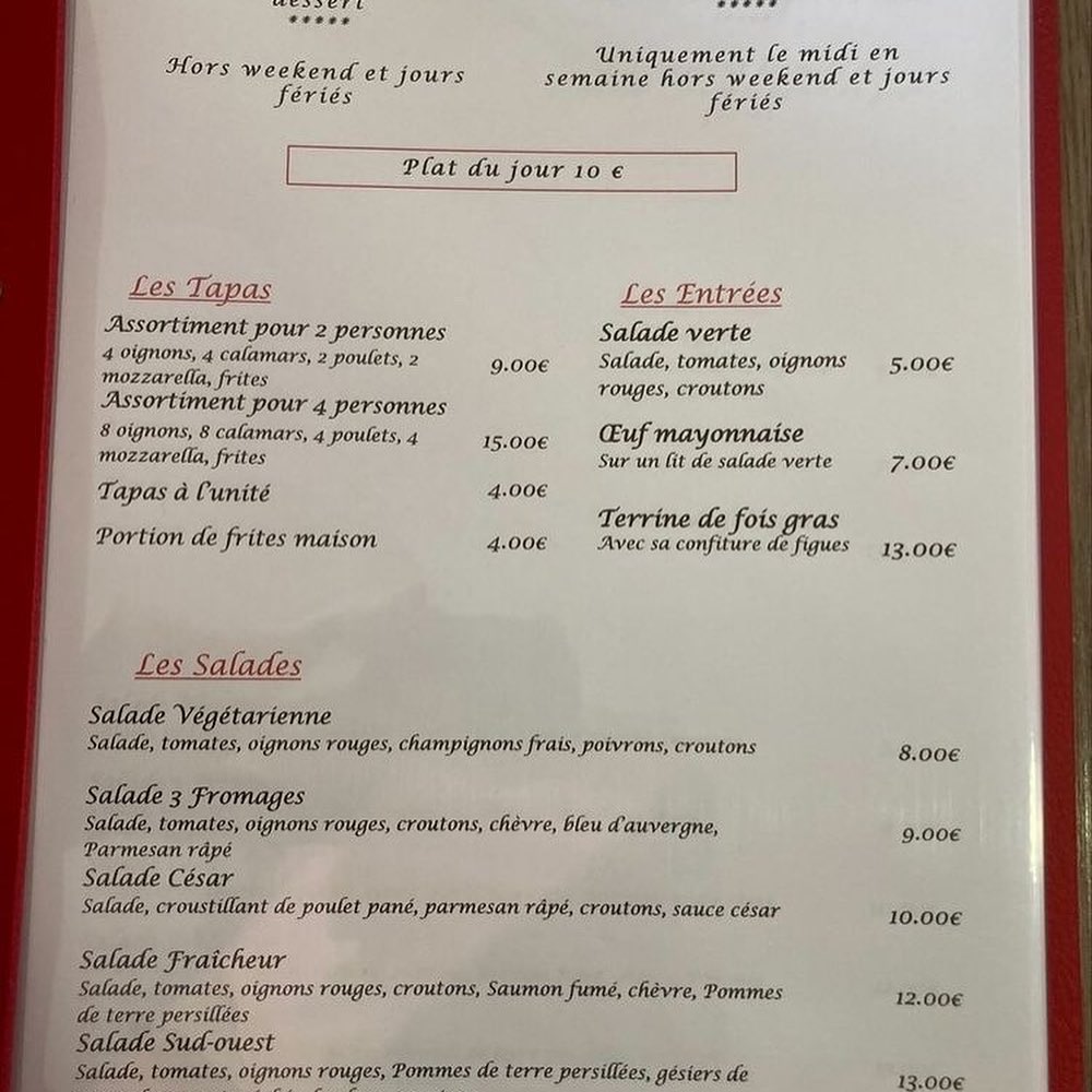 Menu Pizza Au Feu De Bois Casa Beluza Blz-2