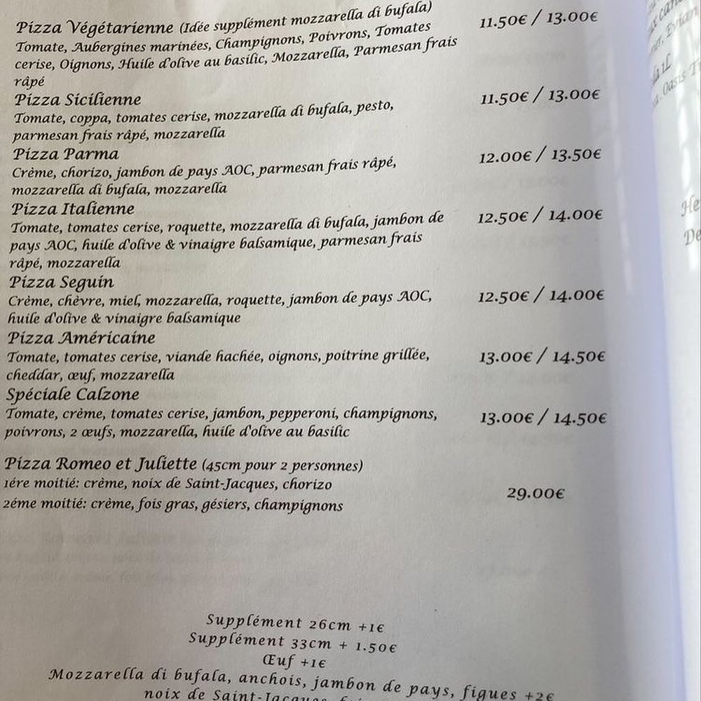 Menu Pizza Au Feu De Bois Casa Beluza Blz-5