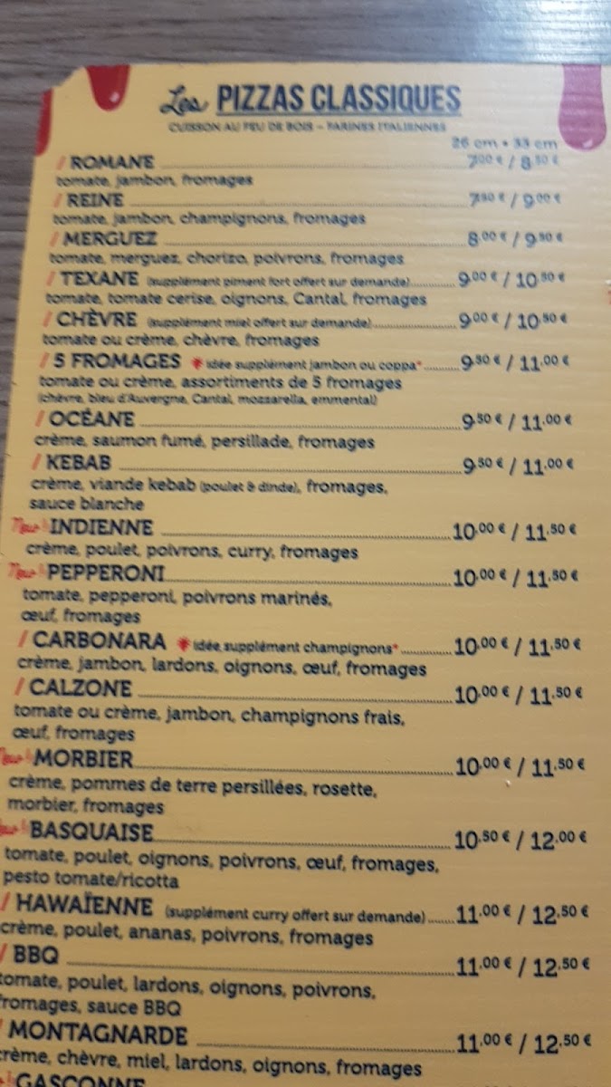 Menu Pizza Au Feu De Bois Casa Beluza Blz-9