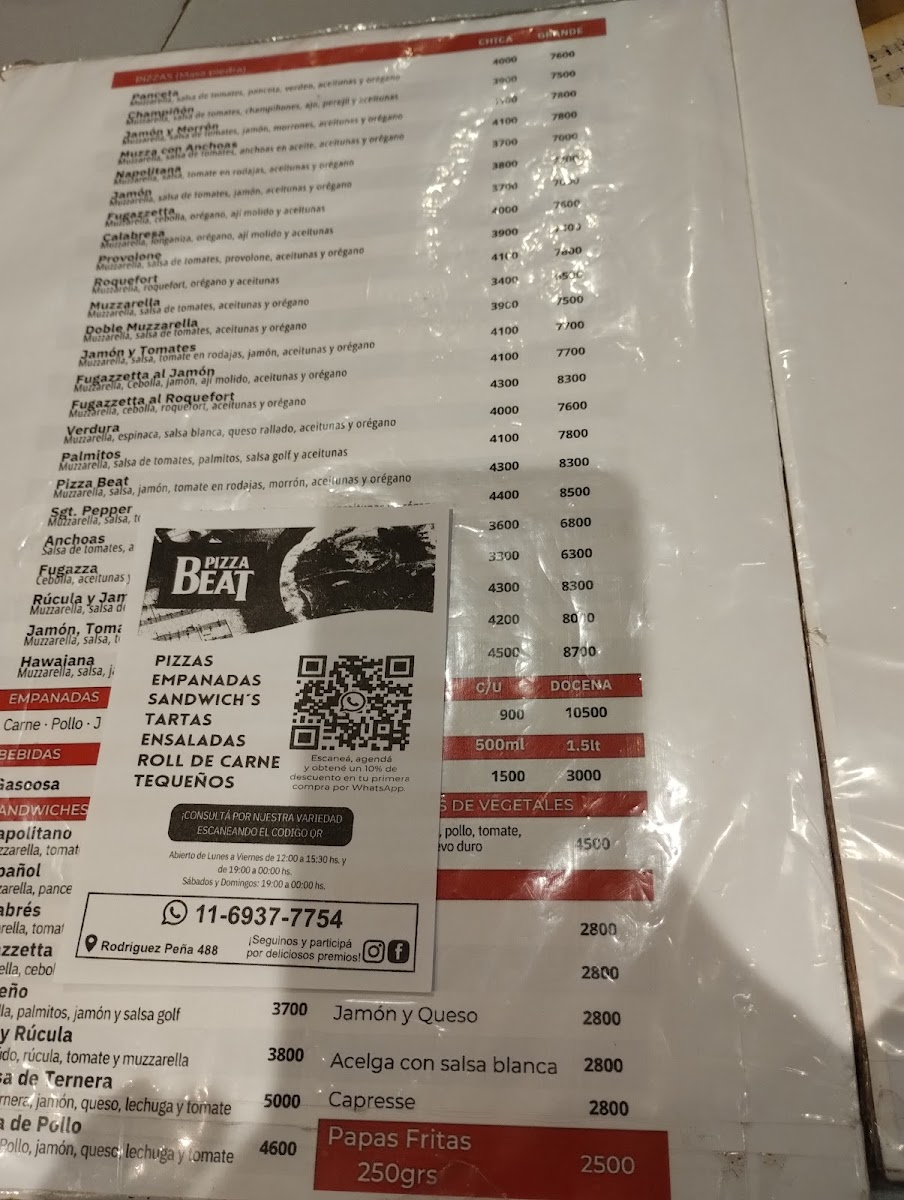 Menu Pizza Beat-1