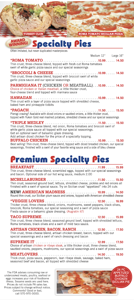 Menu Pizza Bella - Hanover/ashley-2