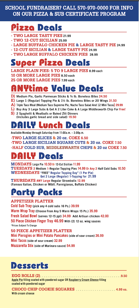 Menu Pizza Bella - Hanover/ashley-7
