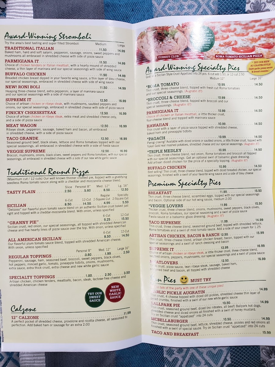 Menu Pizza Bella - Hanover/ashley-8