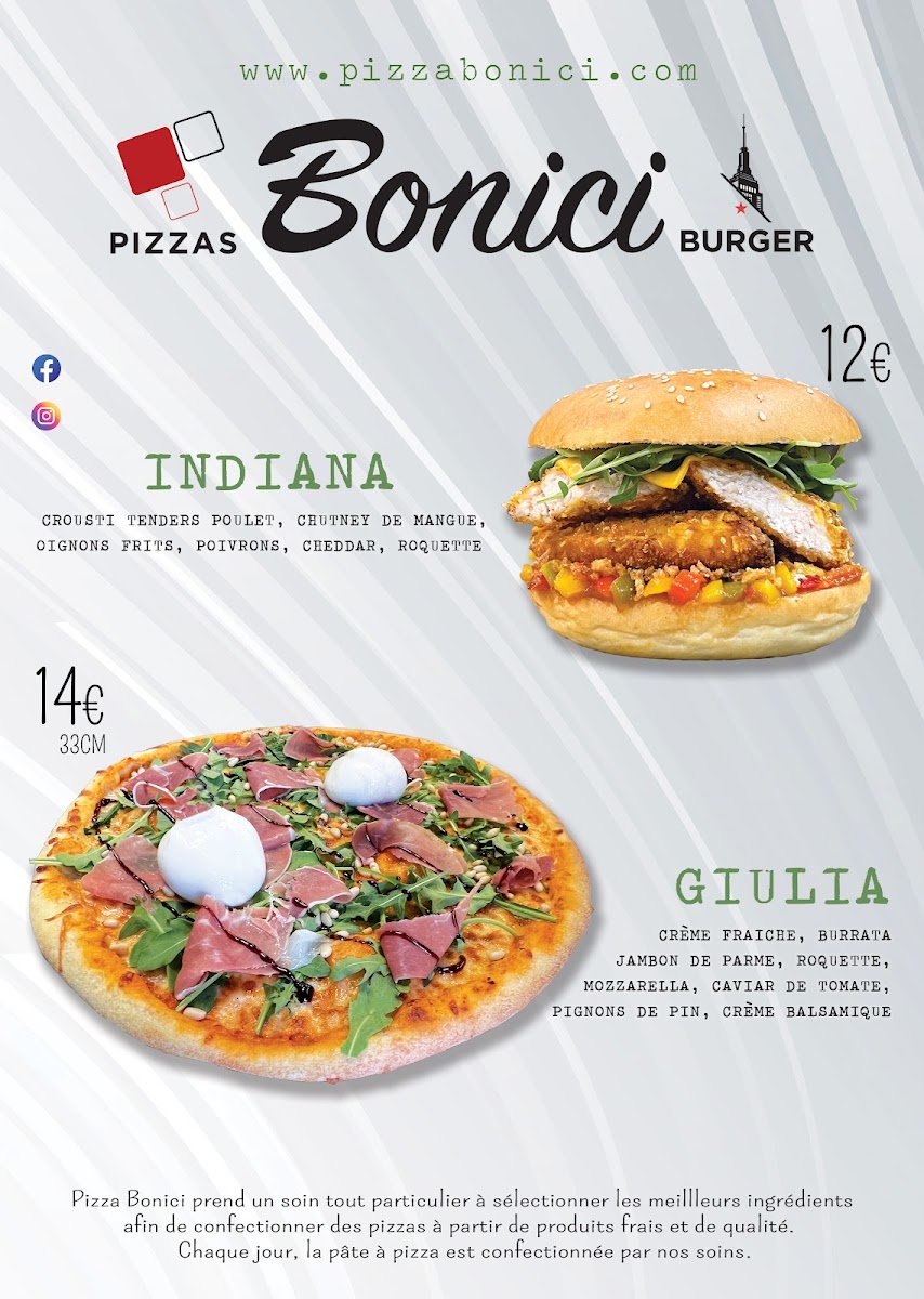 Menu Pizza Bonici La Roche Sur Yon-4