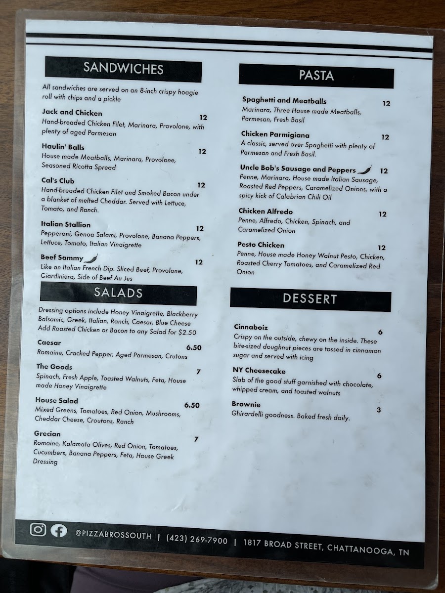 Menu Pizza Bros Southside-9