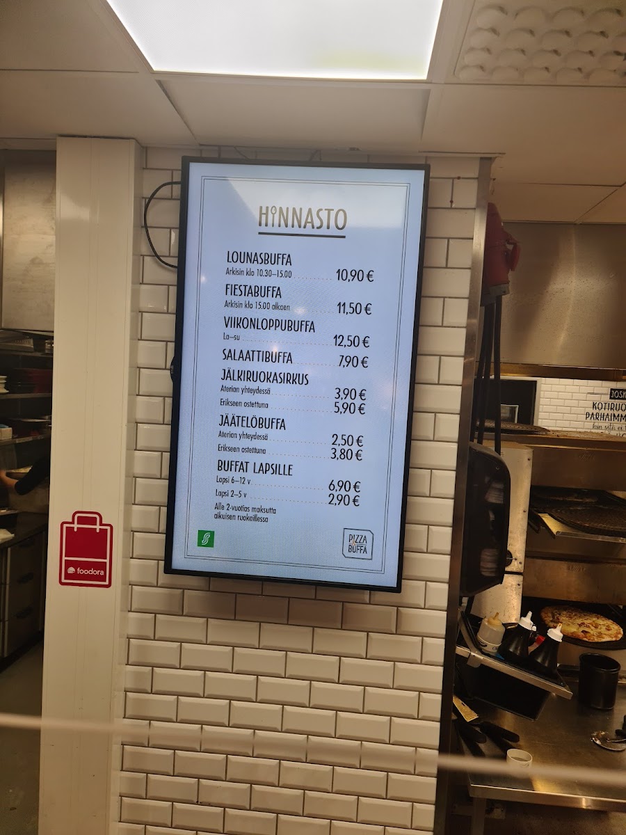 Menu Pizza & Buffa Limingantulli, Oulu-1