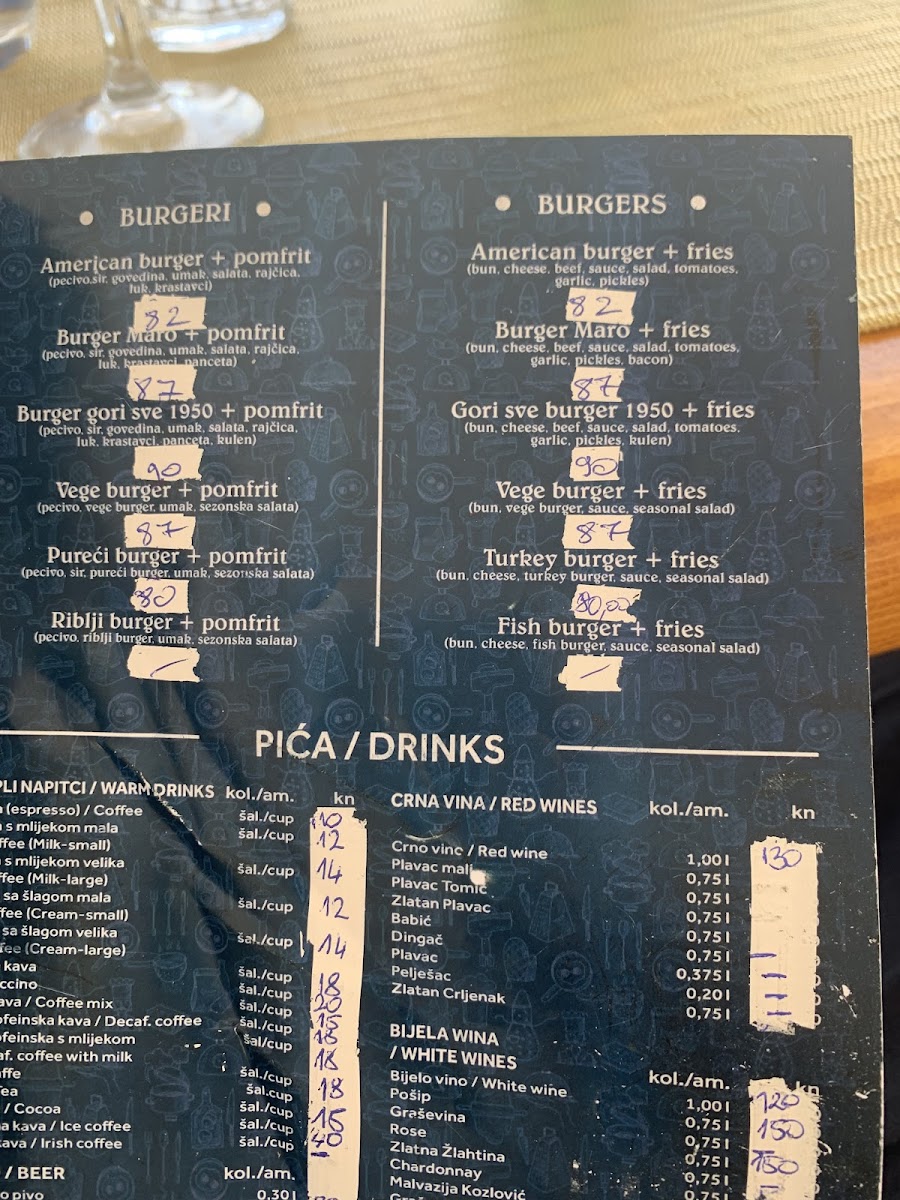 Menu Pizza & Burger Bar Maro-9